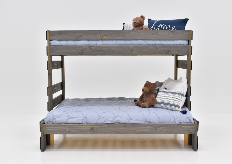 Front Facing View of the Duncan Twin over Full Size Bunk Bed by Pine Crafter | Home Furniture Plus Bedding