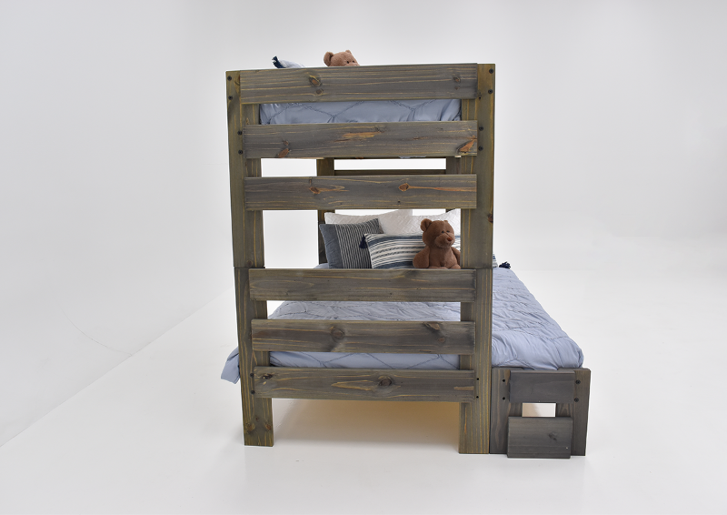 Side View of the Duncan Twin over Full Size Bunk Bed by Pine Crafter | Home Furniture Plus Bedding
