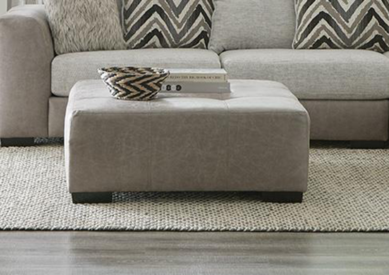 Room View of the Zaftig Ottoman in Off-White by Albany Industries | Home Furniture Plus Bedding