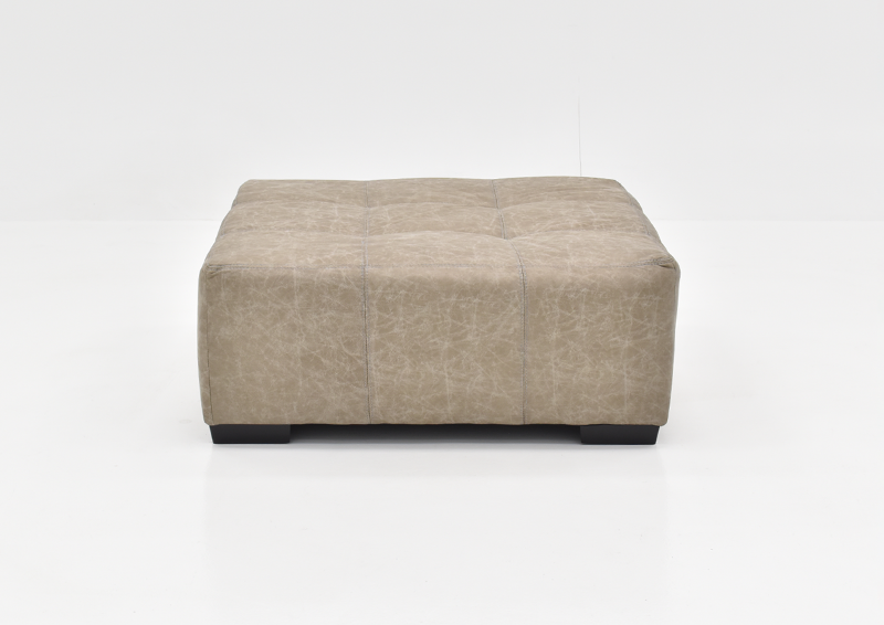 Front Facing View of the Zaftig Ottoman in Off-White by Albany Industries | Home Furniture Plus Bedding