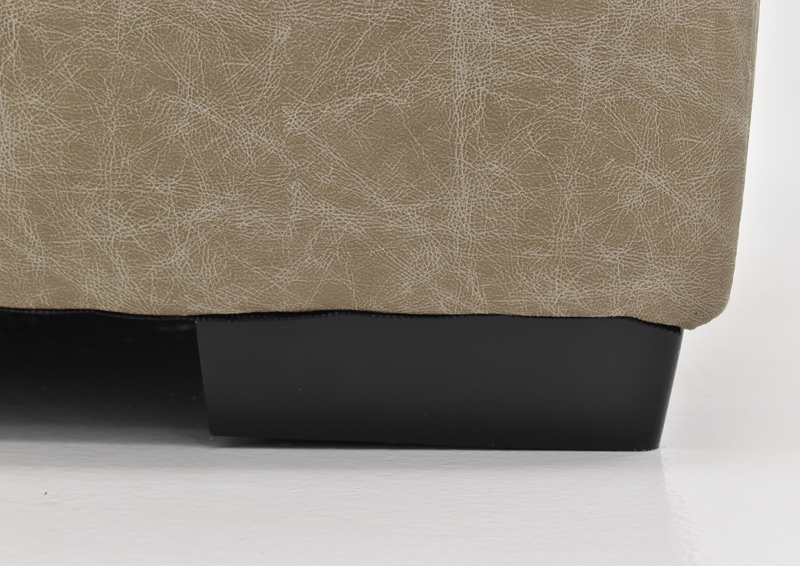 Close Up View of the Foot on the Zaftig Ottoman in Off-White by Albany Industries | Home Furniture Plus Bedding