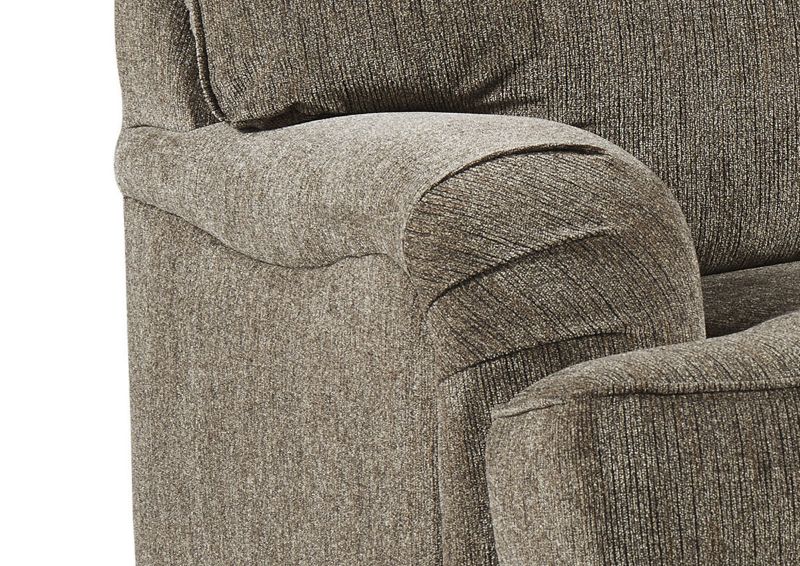 Close Up View of the Arm on the Braemer Oversized Chair in Brown by Ashley Furniture | Home Furniture Plus Bedding