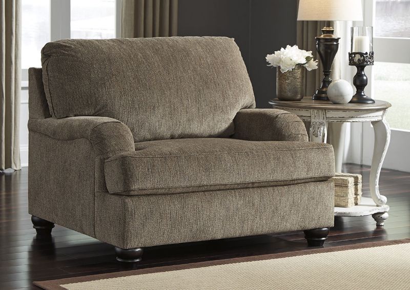 Room View of the Braemer Oversized Chair in Brown by Ashley Furniture | Home Furniture Plus Bedding
