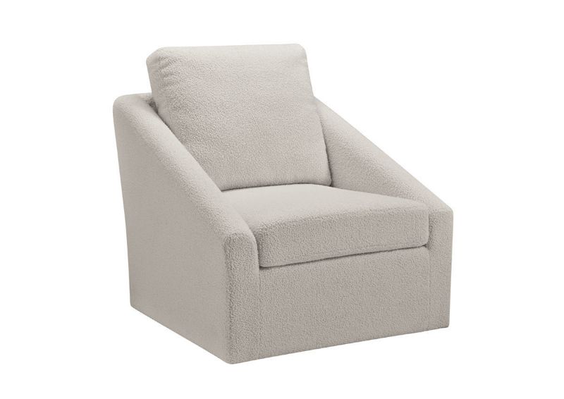 Slightly Angled View of the Wysler Swivel Accent Chair in Off-White by Ashley Furniture | Home Furniture Plus Bedding