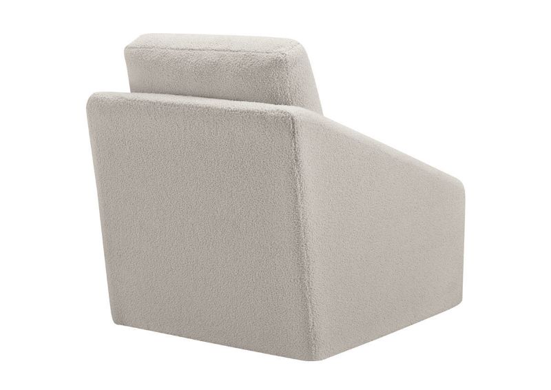 Back View of the Wysler Swivel Accent Chair in Off-White by Ashley Furniture | Home Furniture Plus Bedding
