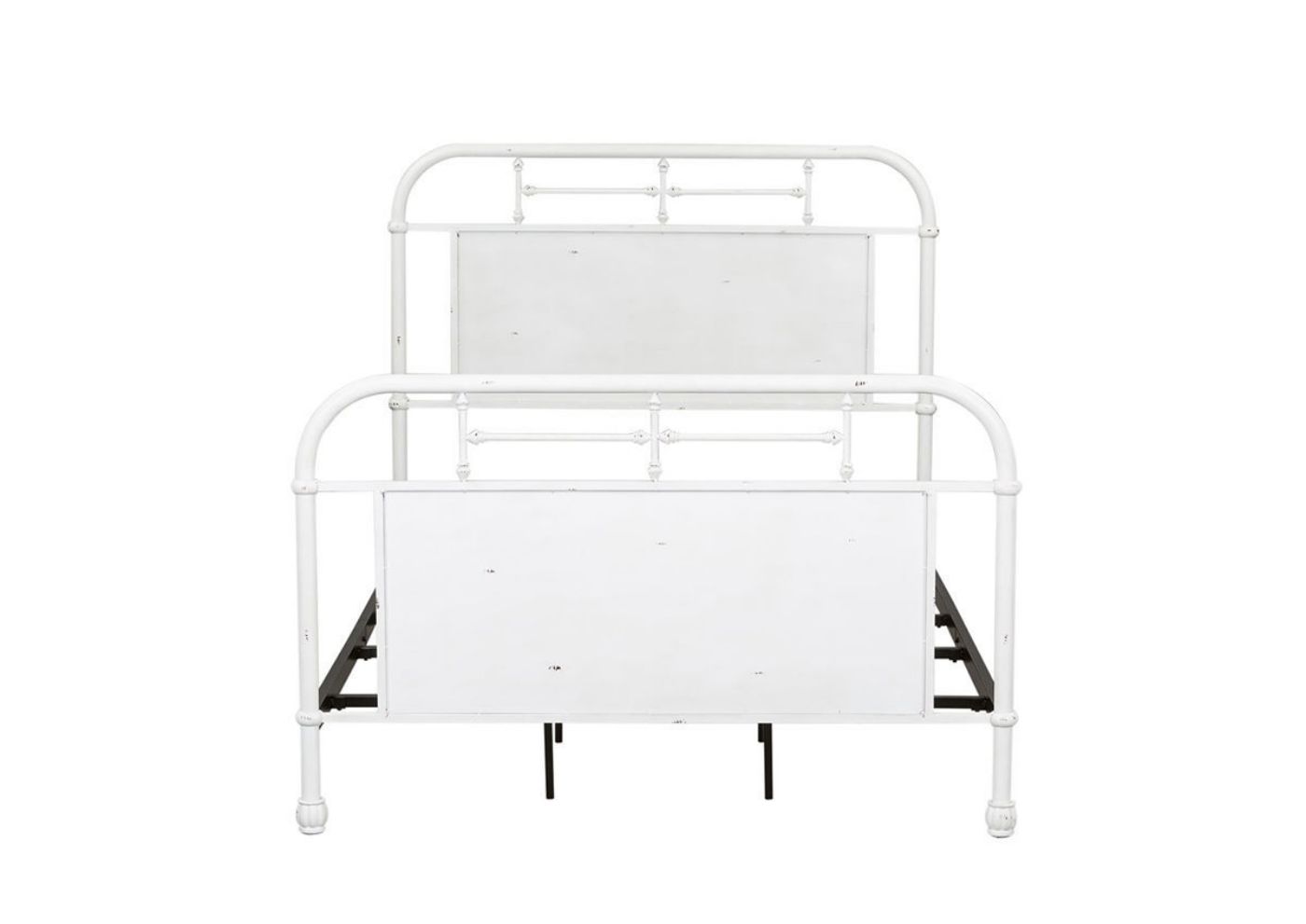 Bed Only View of the Vintage Twin Size Metal Bed in White by Liberty Furniture | Home Furniture Plus Bedding