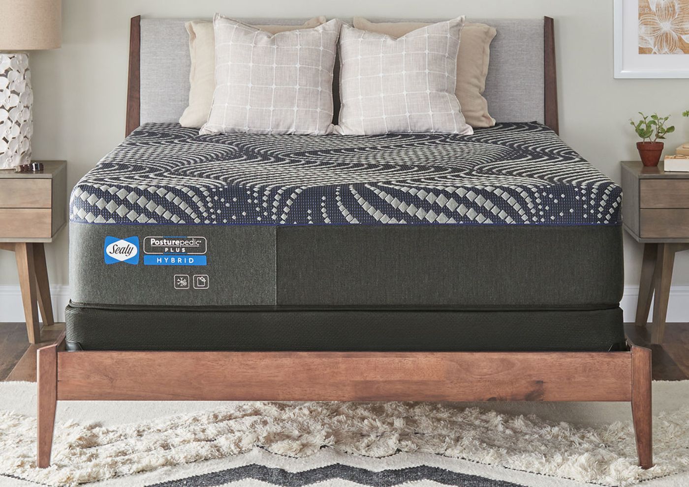 Room View of the Sealy Albany Medium Hybrid Mattress | Home Furniture Plus Bedding