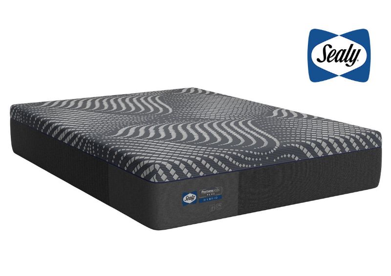 Slightly Angled View of the Brenham Firm Hybrid Mattress by Sealy | Home Furniture Plus Bedding