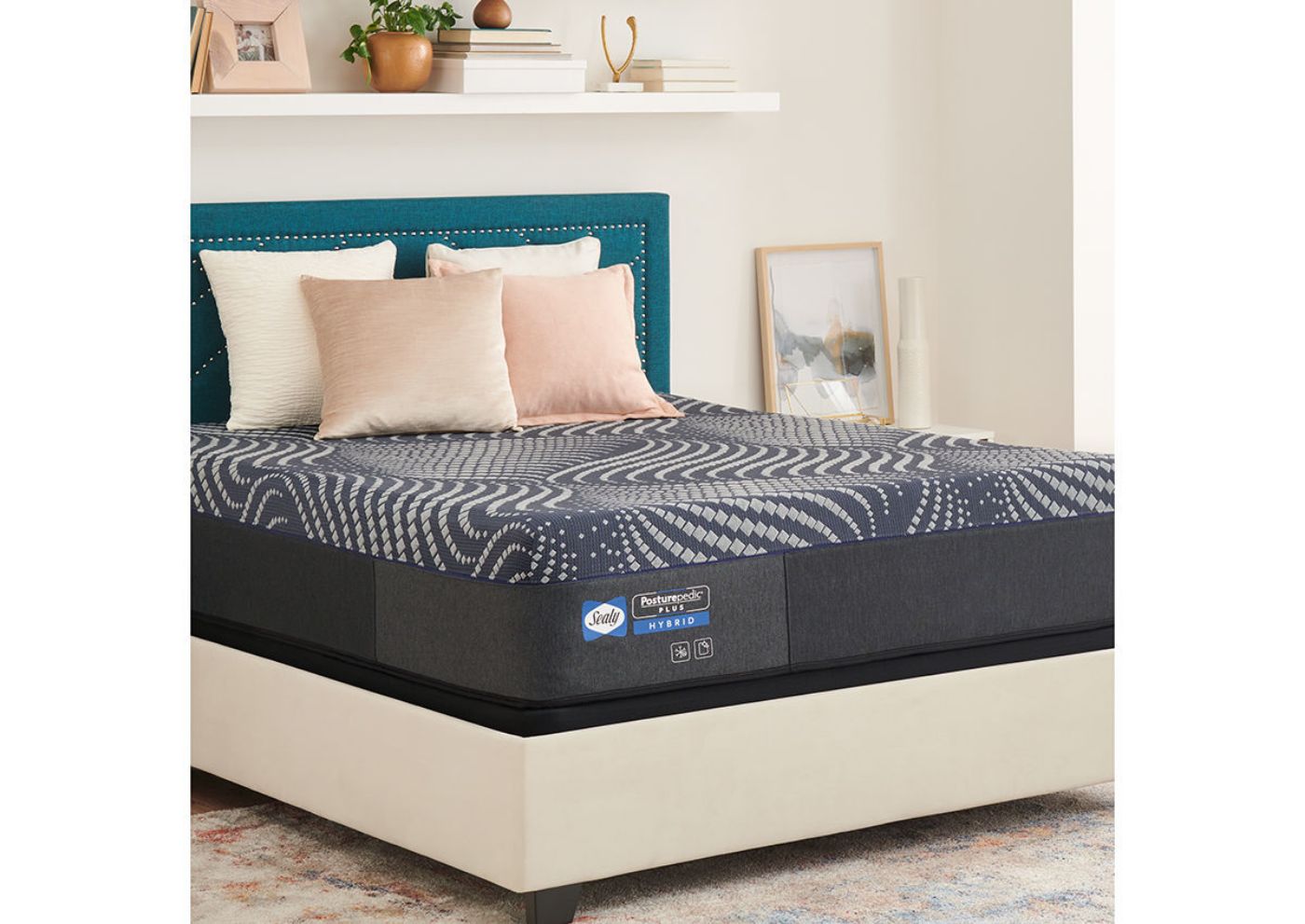 Room View of the Brenham Firm Hybrid Mattress by Sealy | Home Furniture Plus Bedding