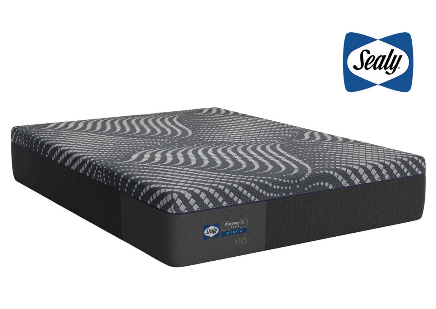 Slightly Angled View of the Brenham Plush Hybrid Mattress by Sealy | Home Furniture Plus Bedding