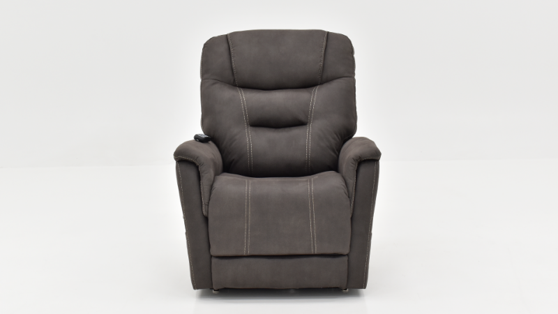 Front Facing View of the Mega Motion Lift Chair in Dark Gray | Home Furniture Plus Bedding