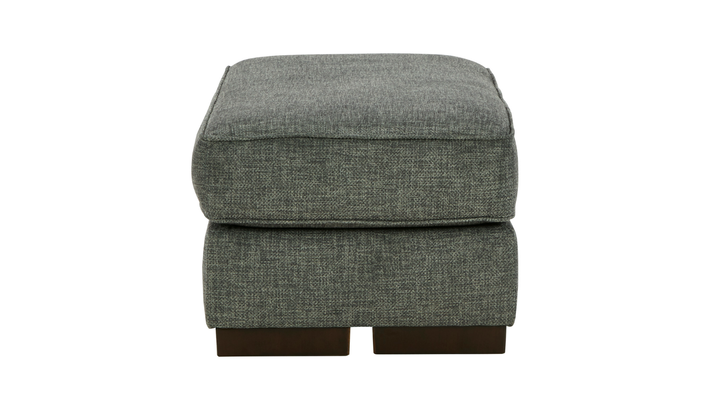 Lessinger Ottoman with Pewter Gray Upholstery Side View | Home Furniture Plus Bedding