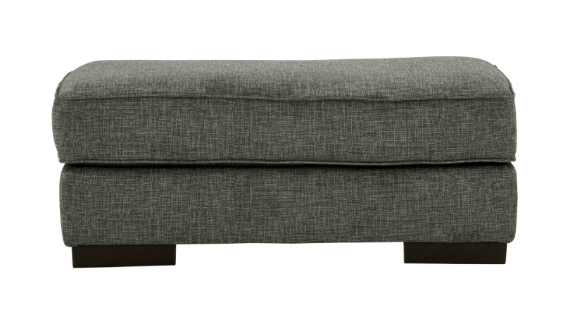 Lessinger Ottoman with Pewter Gray Upholstery, Side View | Home Furniture Plus Bedding