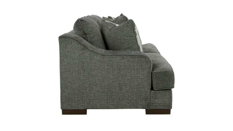 Lessinger Sofa with Pewter Gray Upholstery Side View | Home Furniture Plus Bedding	