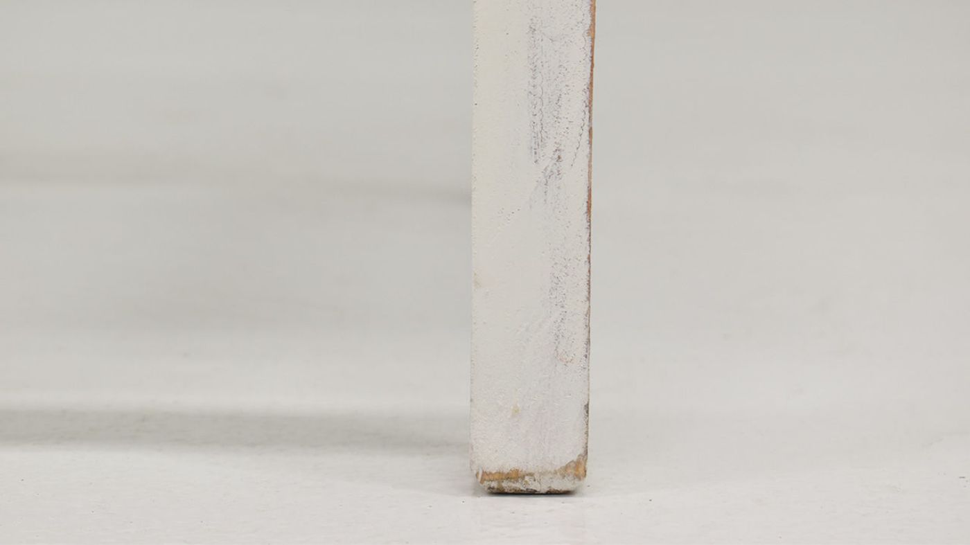 Close Up View of the Leg of the Brooks Chairback Barstool in White by Vintage Furniture | Home Furniture Plus Bedding