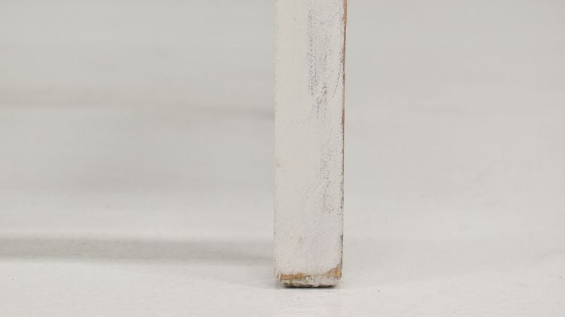 Close Up View of the Leg of the Brooks Chairback Barstool in White by Vintage Furniture | Home Furniture Plus Bedding