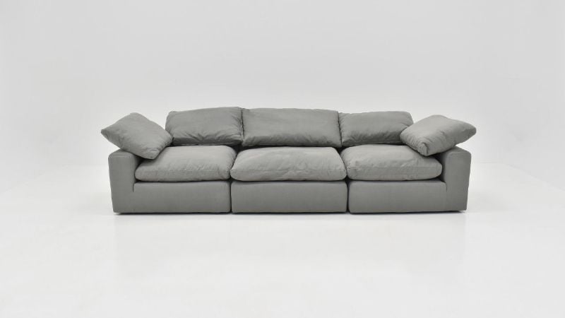 Front Facing View of the Cloud Sofa in Gray by KUKA Home | Home Furniture Plus Bedding