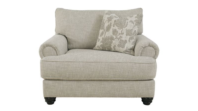 Front Facing  View of the Asanti Oversized Chair in Gray by Ashley Furniture | Home Furniture Plus Bedding