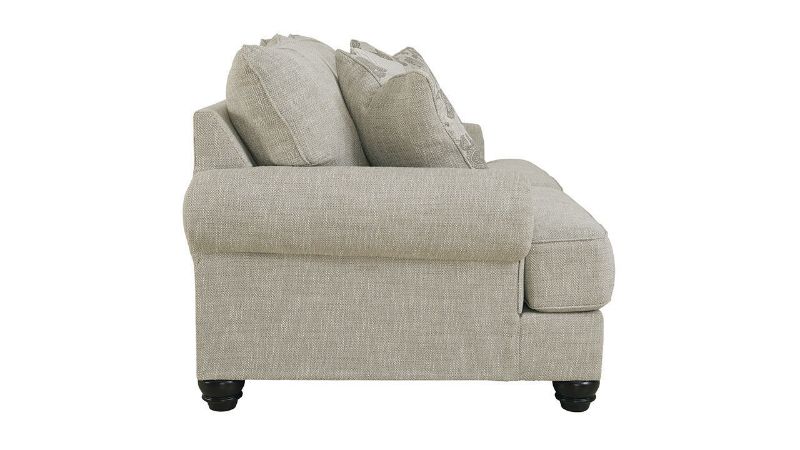 Side  View of the Asanti Loveseat in Gray by Ashley Furniture | Home Furniture Plus Bedding