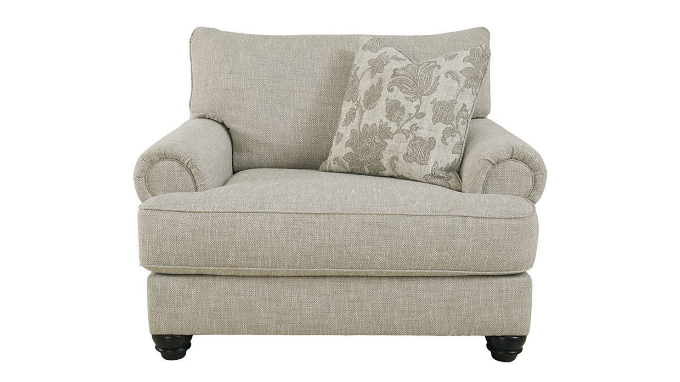 Front Facing View of the Asanti Oversized Chair in Gray by Ashley Furniture | Home Furniture Plus Bedding