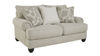 Slightly Angled  View of the Asanti Loveseat in Gray by Ashley Furniture | Home Furniture Plus Bedding