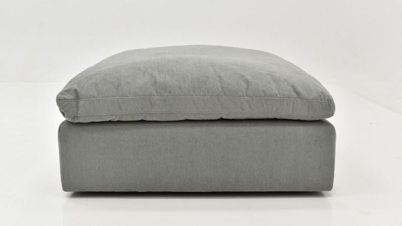 Front Facing View of the Cloud Ottoman in Gray by KUKA Home | Home Furniture Plus Bedding