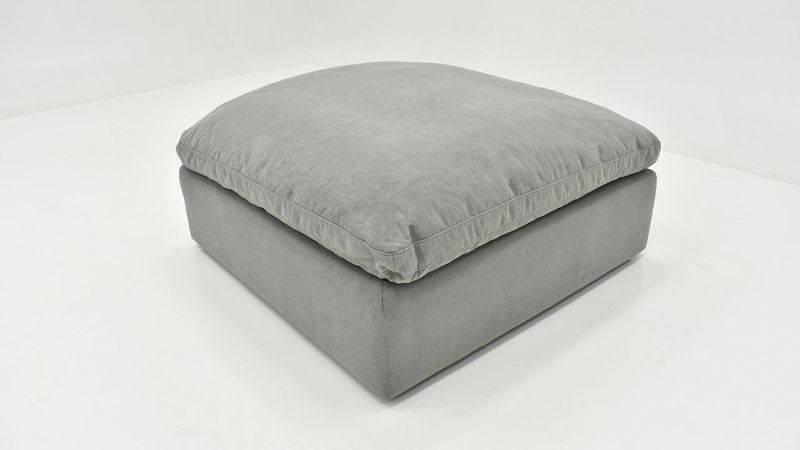 Angled Overhead View of the Cloud Ottoman in Gray by KUKA Home | Home Furniture Plus Bedding