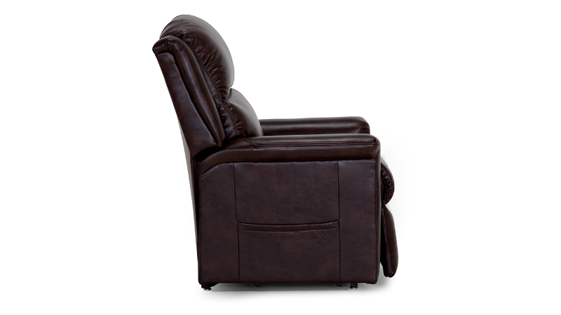 Side View of the Province Lift Recliner in Brown by Franklin | Home Furniture Plus Bedding