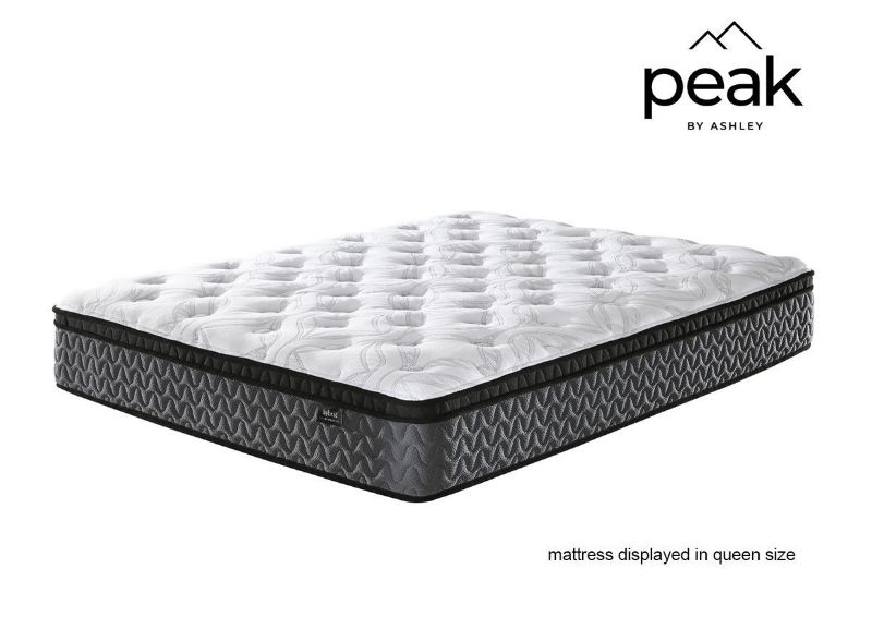Slightly Angled View of the Peak 12 Inch Hybrid Mattress by Sierra Sleep | Home Furniture Plus Bedding