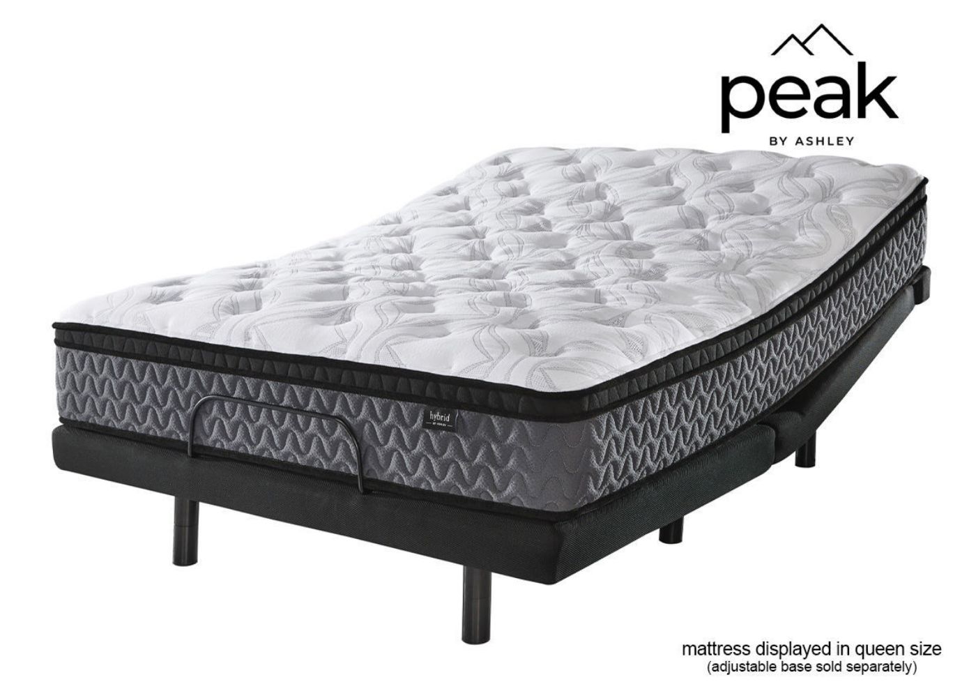 Slightly Angled View of the Peak 12 Inch Hybrid Mattress with Adjustable Base (sold separately) by Sierra Sleep | Home Furniture Plus Bedding