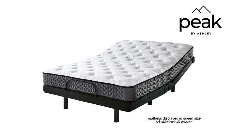 Slightly Angled View of the Peak 8 Inch Hybrid Mattress with Adjustable Base (sold separately) by Sierra Sleep | Home Furniture Plus Bedding