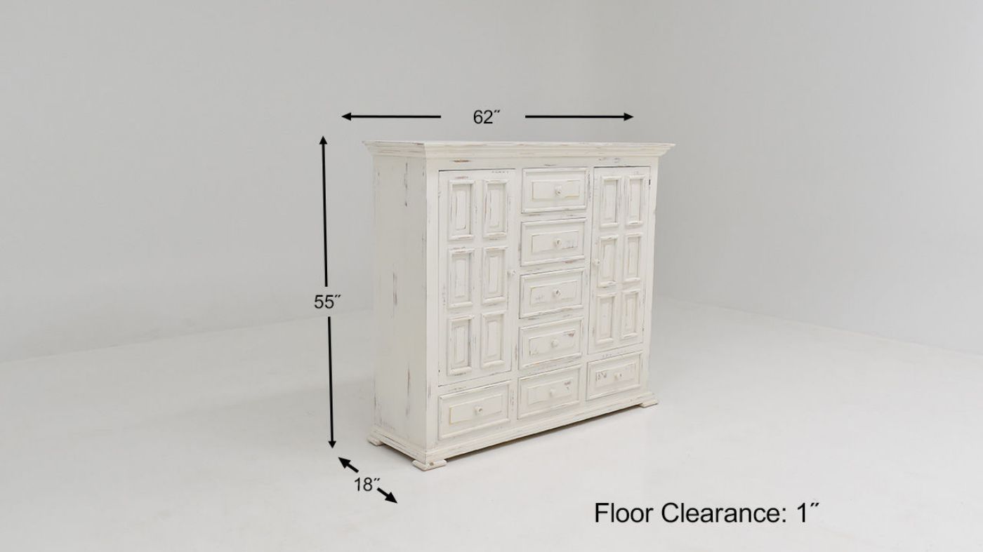 Dimension Details of the Chalet Man's Chest in White by Vintage Furniture | Home Furniture Plus Bedding