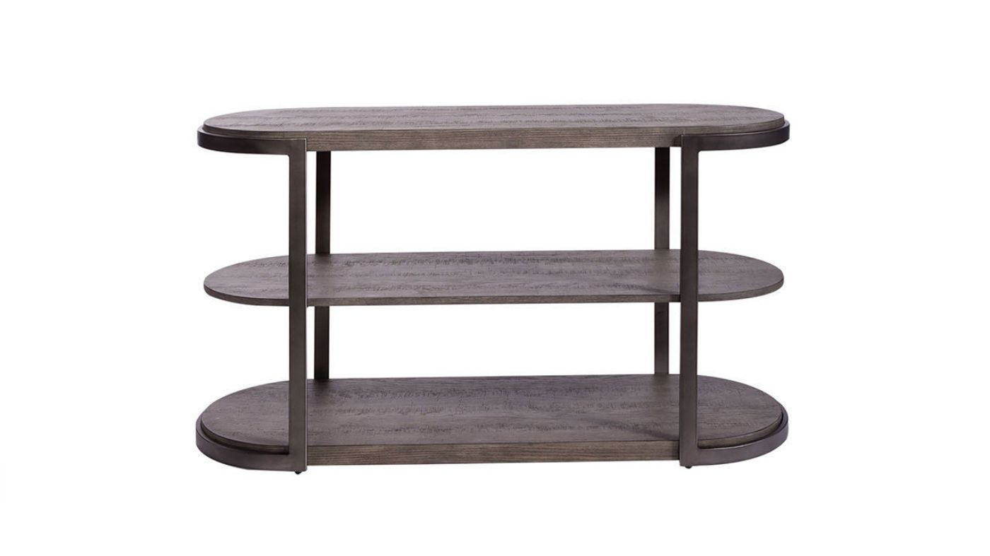 Front Facing View of the Modern View Sofa Table in Gray by Liberty Furniture | Home Furniture Plus Bedding