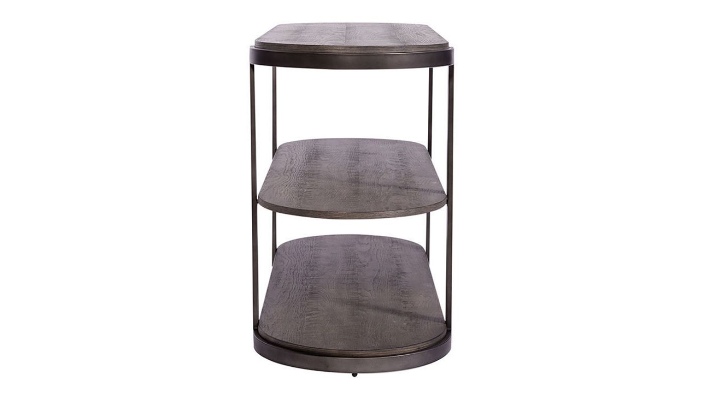 Side View of the Modern View Sofa Table in Gray by Liberty Furniture | Home Furniture Plus Bedding