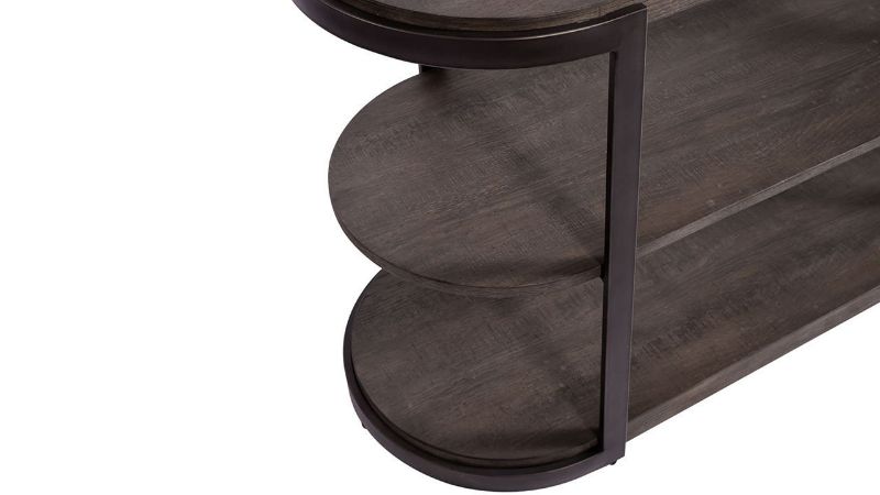Close Up View of the Modern View Sofa Table in Gray by Liberty Furniture | Home Furniture Plus Bedding