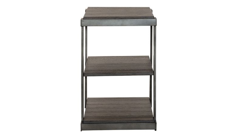 Front Facing View of the Modern View Tiered End Table in Gray by Liberty Furniture | Home Furniture Plus Bedding