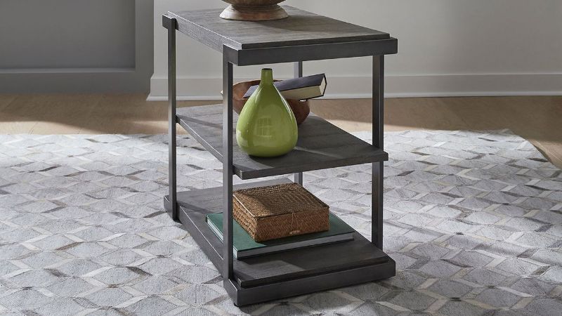 Room View of the Modern View Tiered End Table in Gray by Liberty Furniture | Home Furniture Plus Bedding