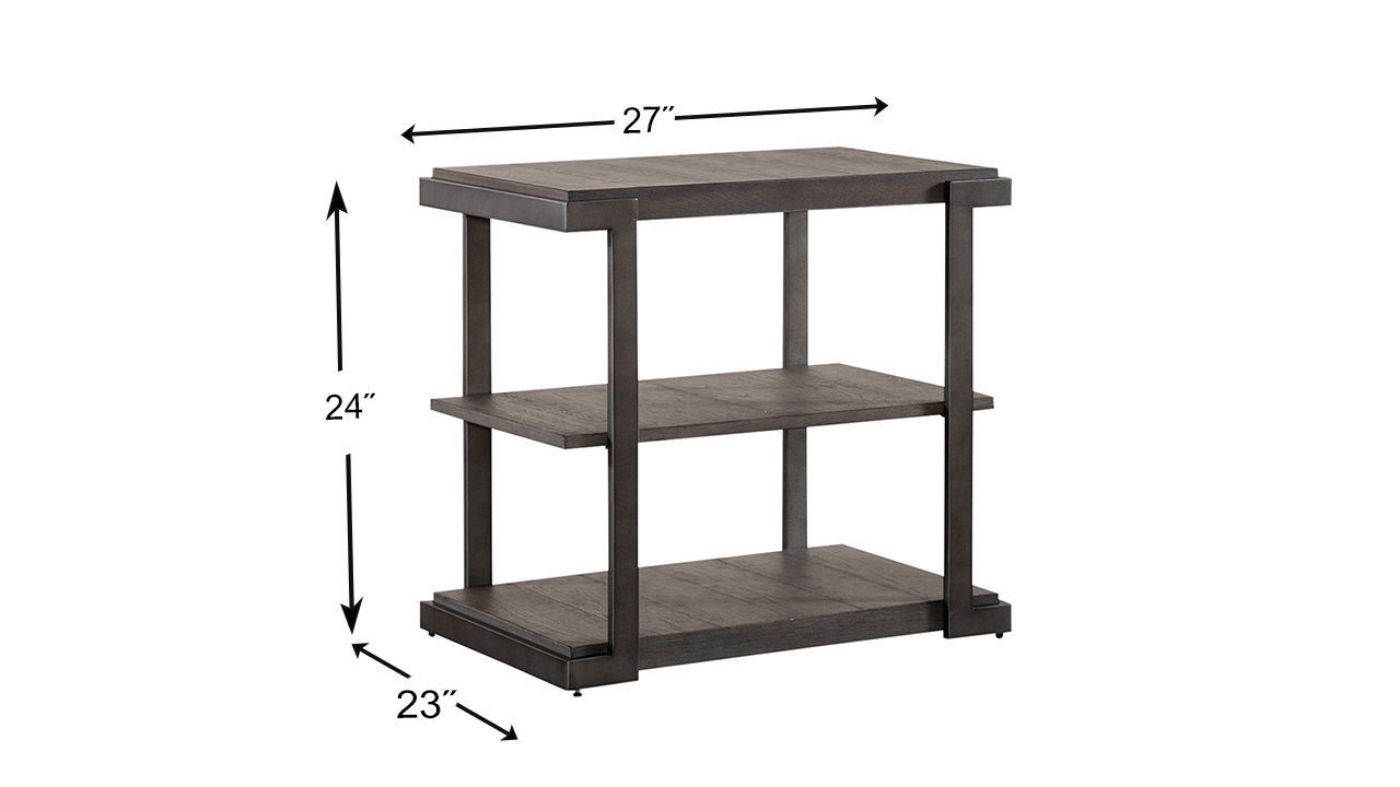 Dimension Details of the Modern View Tiered End Table in Gray by Liberty Furniture | Home Furniture Plus Bedding
