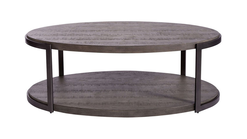 Modern View Oval Coffee Table - Gray | Home Furniture