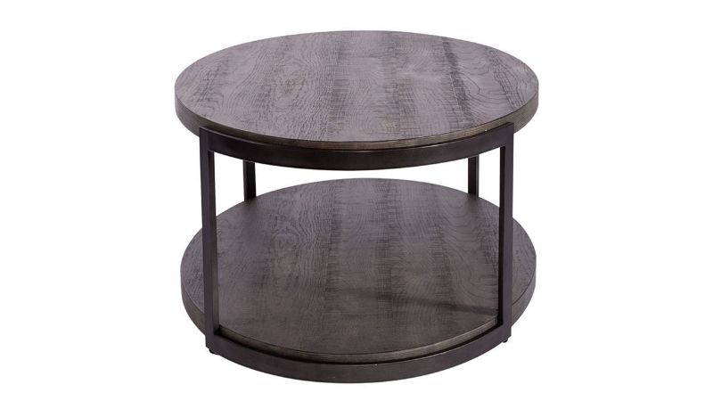 Side View of the Modern View Oval Coffee Table in Gray by Liberty Furniture | Home Furniture Plus Bedding