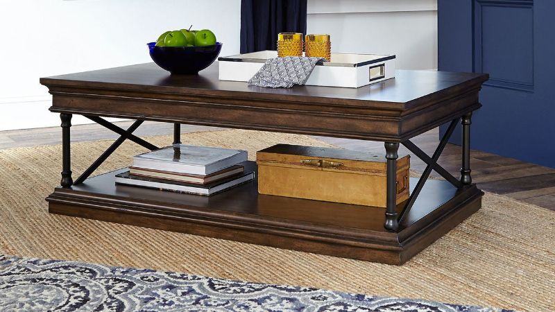 Room View of the Tribeca Coffee Table in Brown by Liberty Furniture | Home Furniture Plus Bedding