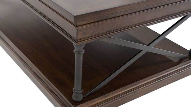 Close Up View of the Tribeca Coffee Table in Brown by Liberty Furniture | Home Furniture Plus Bedding