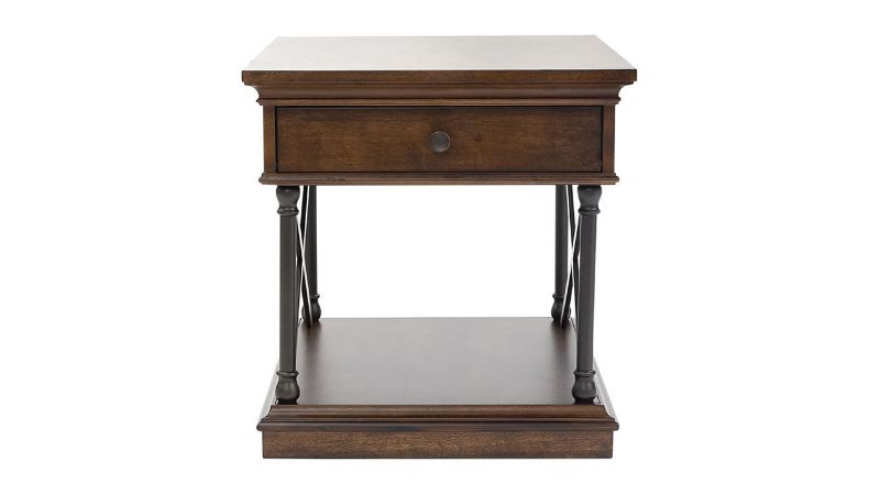 Front Facing View of the Tribeca End Table in Brown by Liberty Furniture | Home Furniture Plus Bedding