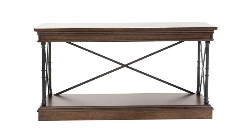 Front Facing View of the Tribeca Sofa Table in Brown by Liberty Furniture | Home Furniture Plus Bedding