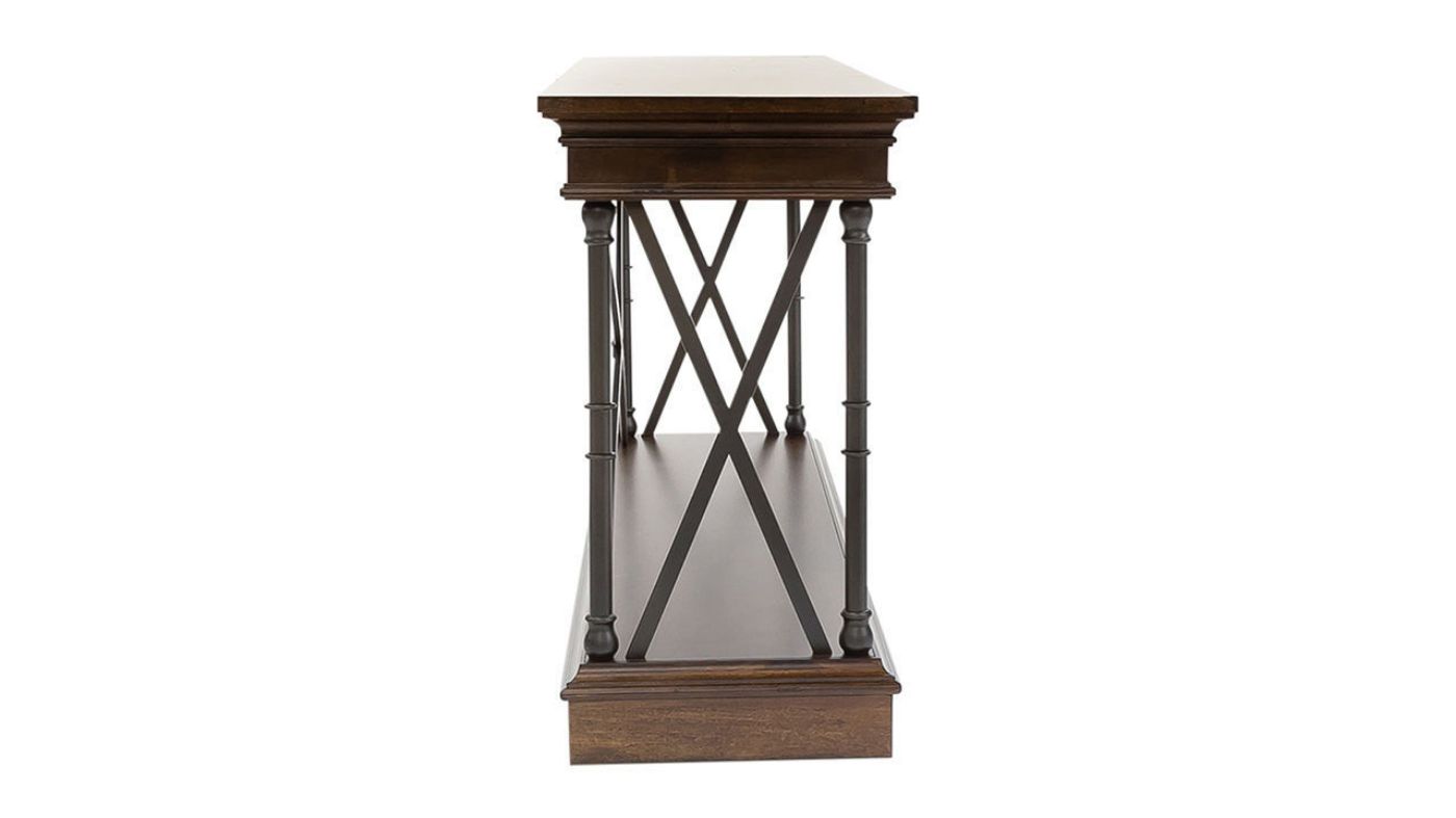 Side View of the Tribeca Sofa Table in Brown by Liberty Furniture | Home Furniture Plus Bedding