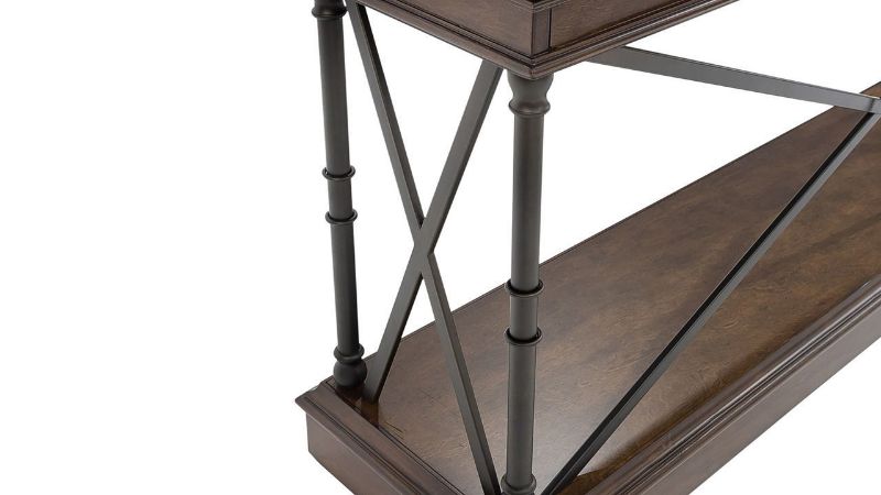 Close Up View of the Tribeca Sofa Table in Brown by Liberty Furniture | Home Furniture Plus Bedding