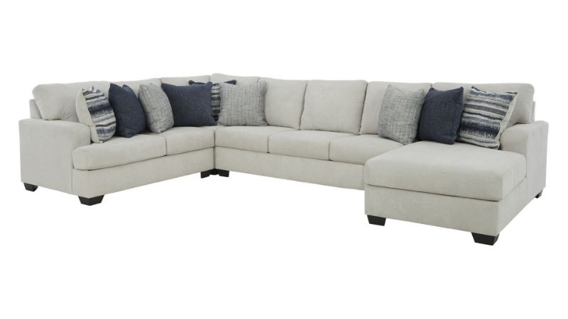 Front Facing View of the Lowder Sectional Sofa in Stone Gray by Ashley Furniture | Home Furniture Plus Bedding