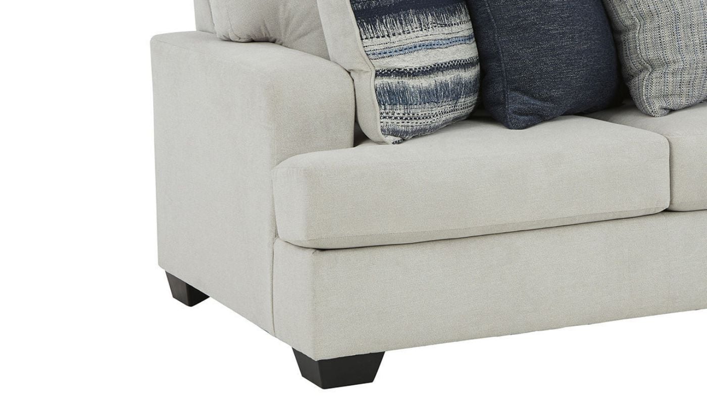 Close Up View of the Lowder Sectional Sofa in Stone Gray by Ashley Furniture | Home Furniture Plus Bedding