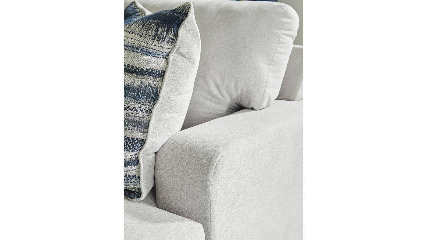 Close Up View of the Lowder Sectional Sofa in Stone Gray by Ashley Furniture | Home Furniture Plus Bedding