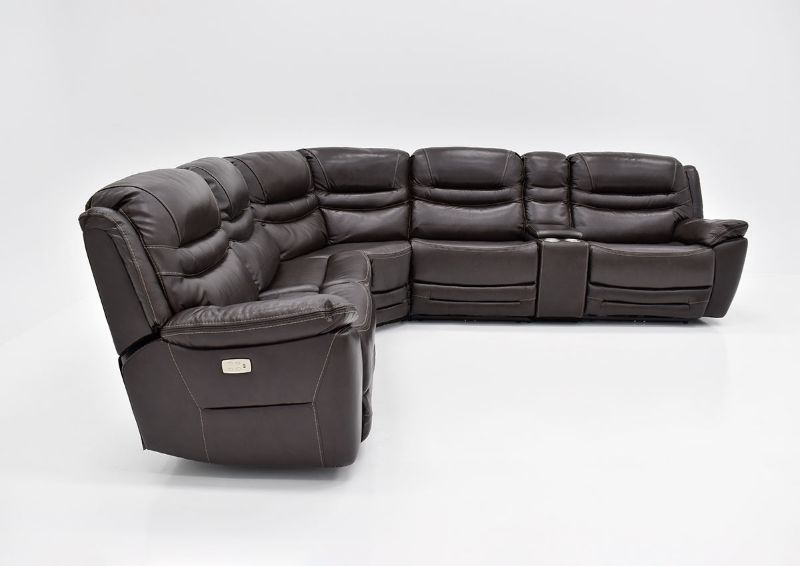 Picture of Dallas POWER Reclining Sectional Sofa - Brown
